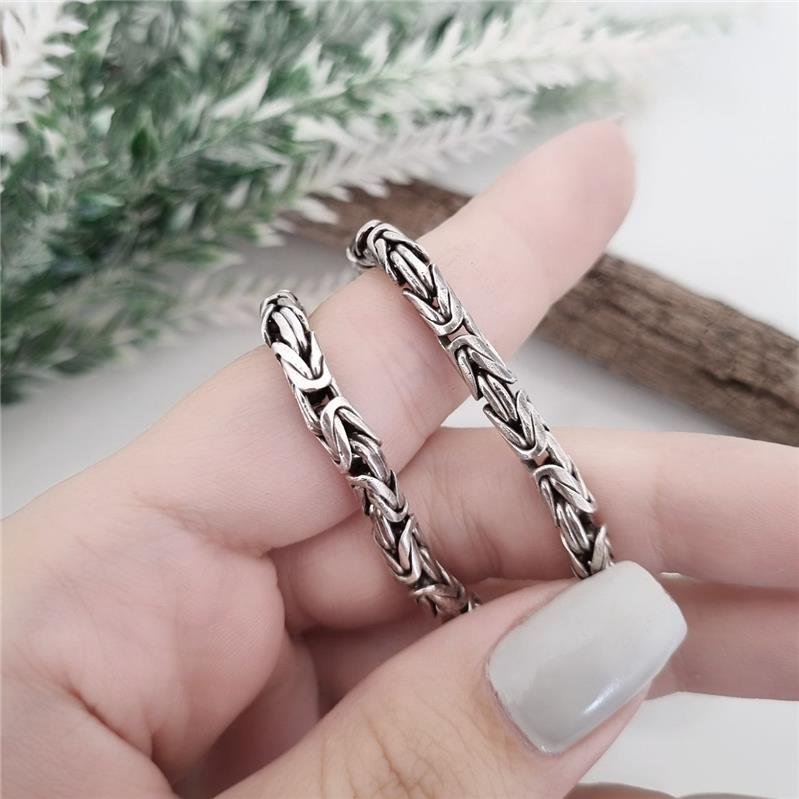 PULSEIRA PRATA 925 MASCULINA PONTO PERUANO 4MM