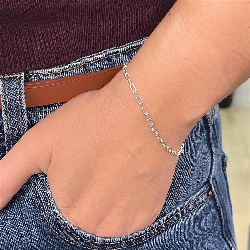 PULSEIRA PRATA 925 MINIMALISTA ELOS