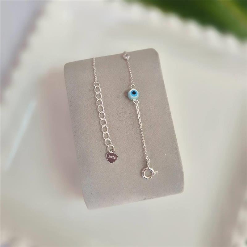 PULSEIRA PRATA 925 OLHO GREGO PONTO LUZ