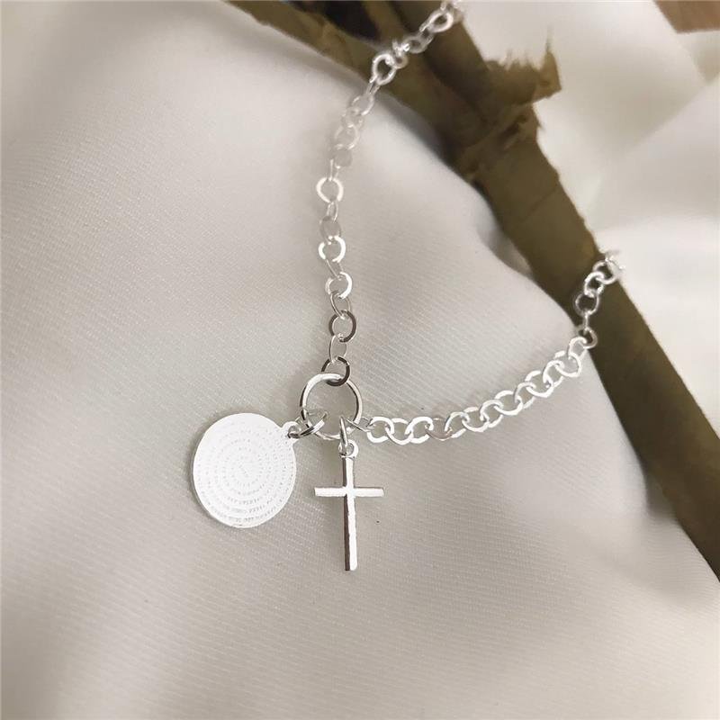 PULSEIRA PRATA 925 PAI NOSSO CRUZ