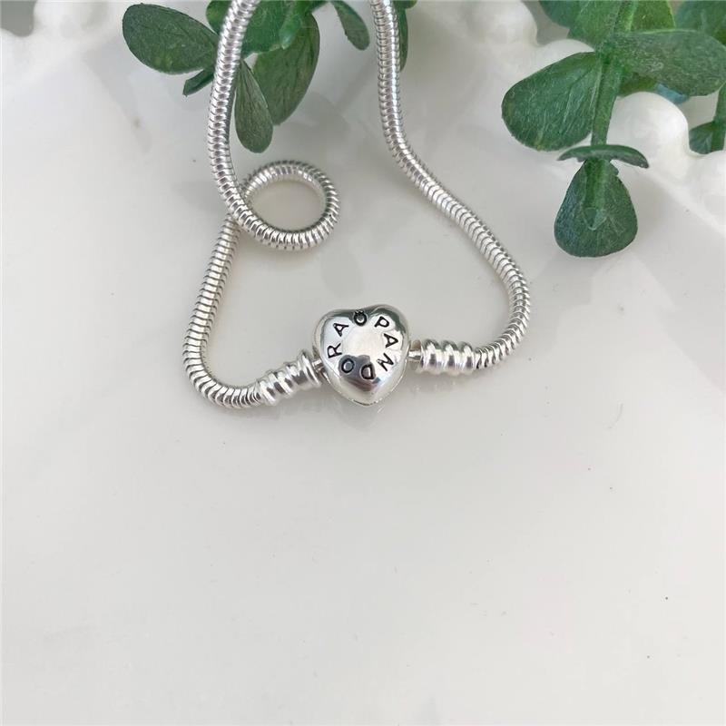 PULSEIRA PRATA 925 PARA BERLOQUE 19 CM FECHO CORAÇÃO