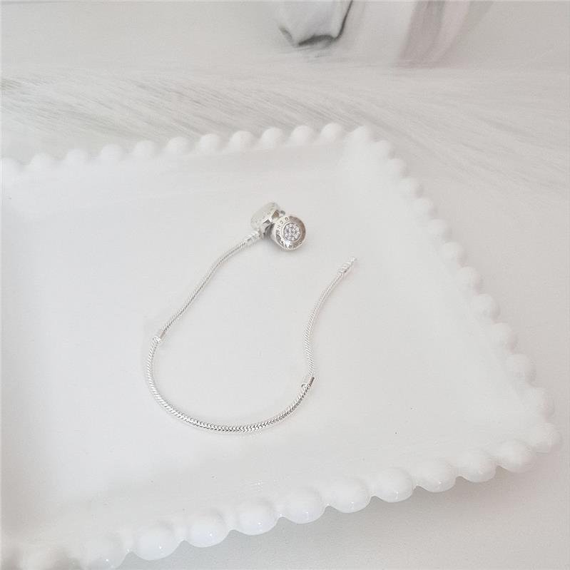 PULSEIRA PRATA 925 PARA BERLOQUE MARMITA CRAVEJADA