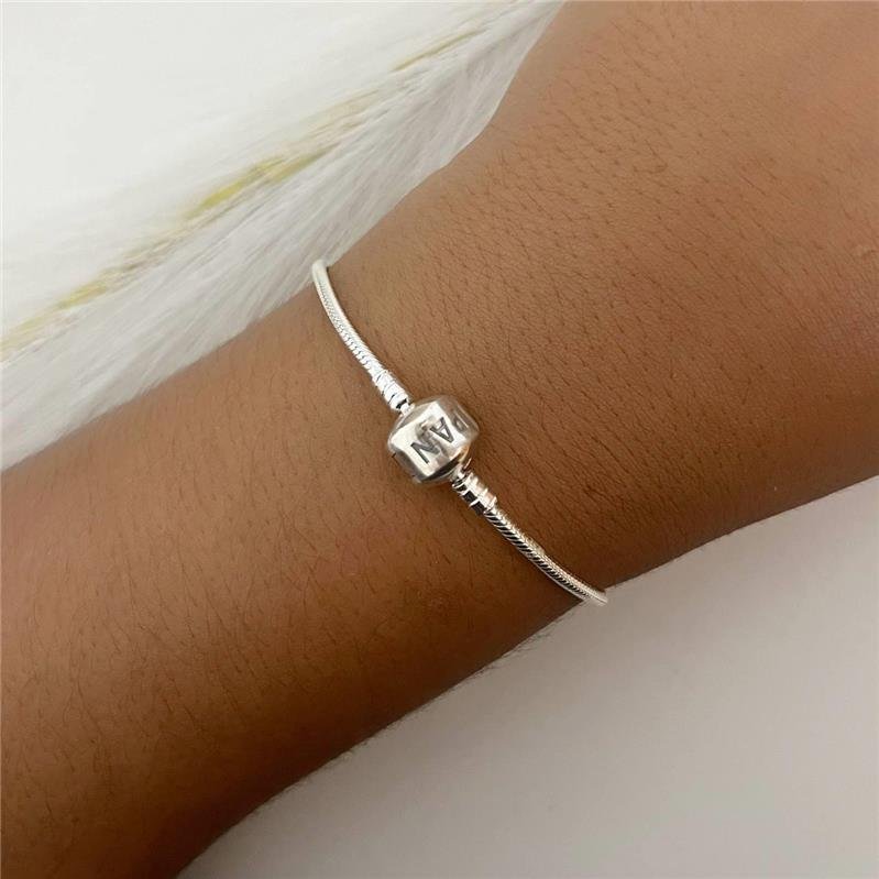 PULSEIRA PRATA 925 PARA BERLOQUES COM FECHO LISO