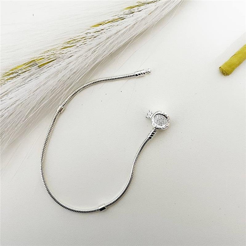 PULSEIRA PRATA 925 PARA BERLOQUES COROA CRAVEJADA