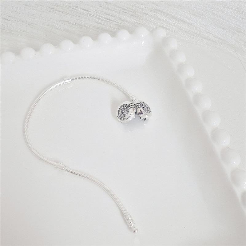 PULSEIRA PRATA 925 PARA BERLOQUES CRAVEJADA MINI COROA