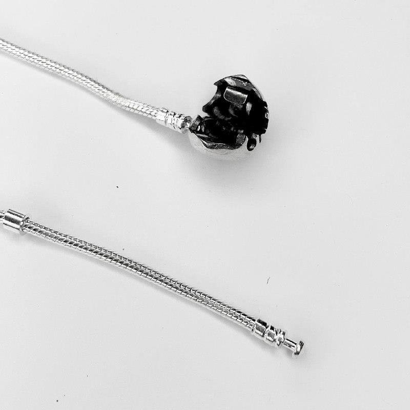 PULSEIRA PRATA 925 PARA BERLOQUES FECHO CORAÇÃO