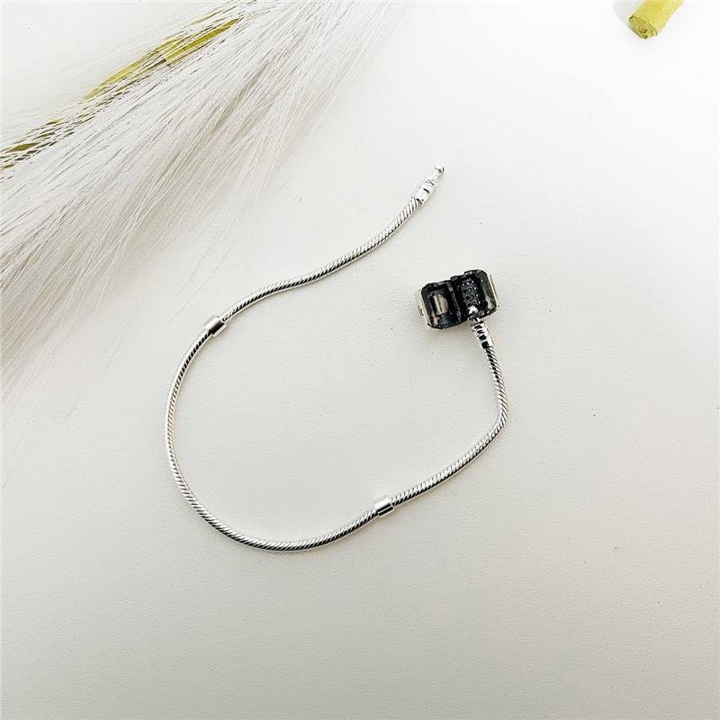 PULSEIRA PRATA 925 PARA BERLOQUES FECHO TAMBOR CRAVEJADO