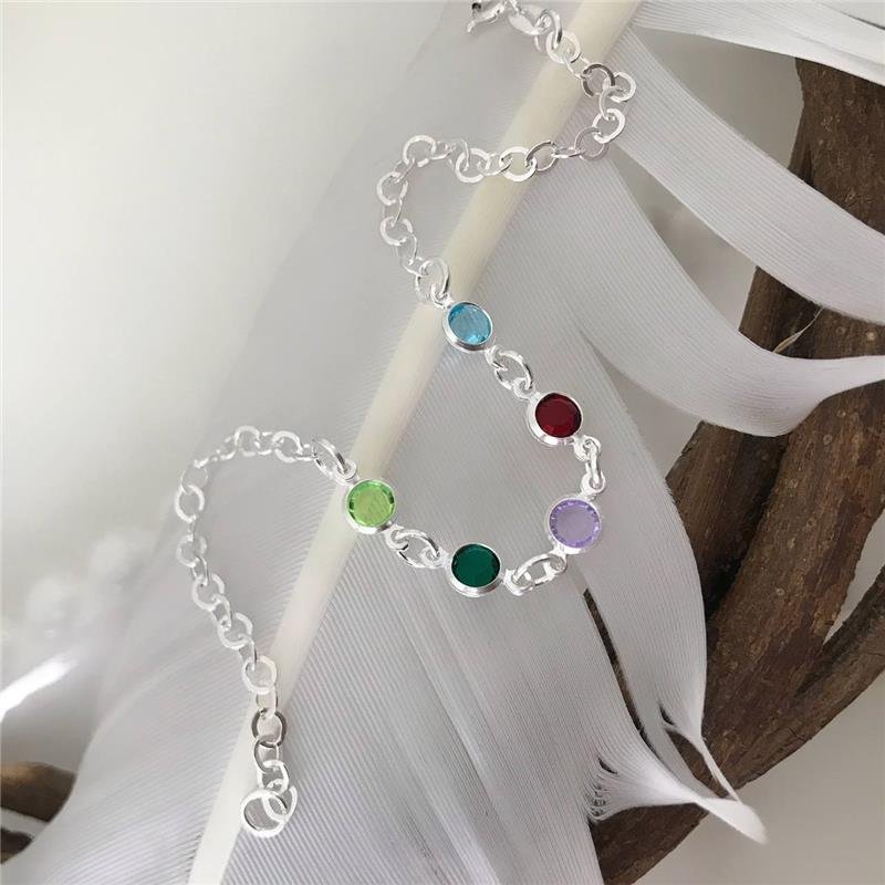 PULSEIRA PRATA 925 PEDRAS COLORIDAS 0,5 CM