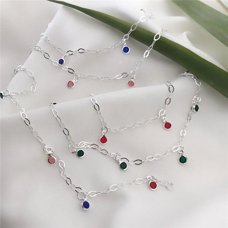 PULSEIRA PRATA 925 PEDRAS COLORIDAS