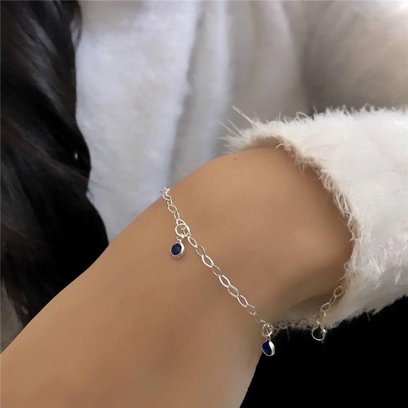 PULSEIRA PRATA 925 PEDRAS COLORIDAS