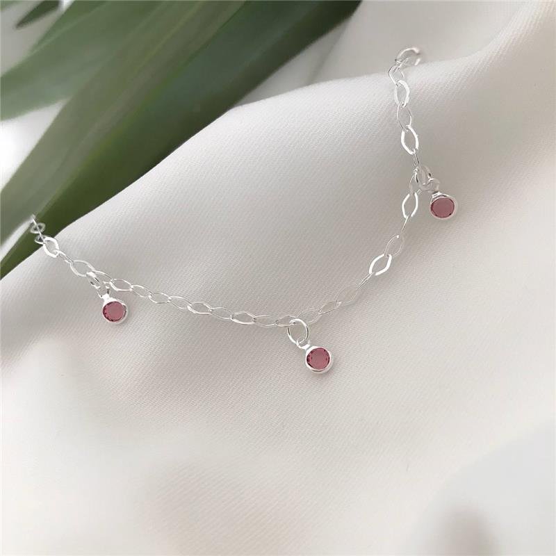 PULSEIRA PRATA 925 PEDRAS COLORIDAS