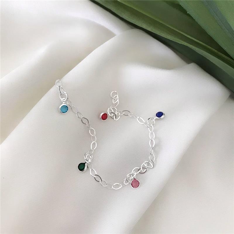 PULSEIRA PRATA 925 PEDRAS COLORIDAS