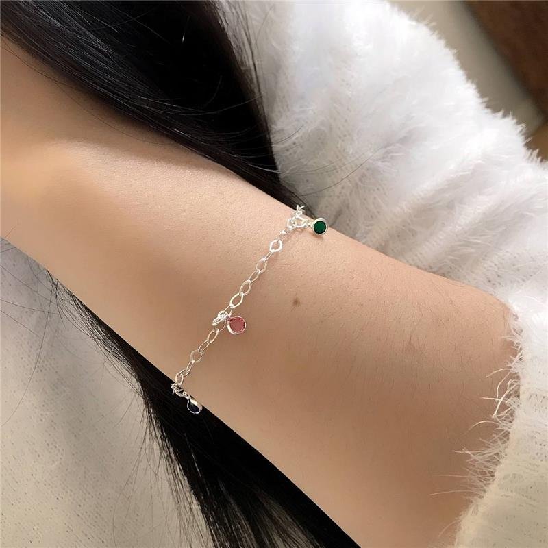 PULSEIRA PRATA 925 PEDRAS COLORIDAS