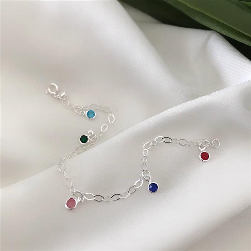 PULSEIRA PRATA 925 PEDRAS COLORIDAS