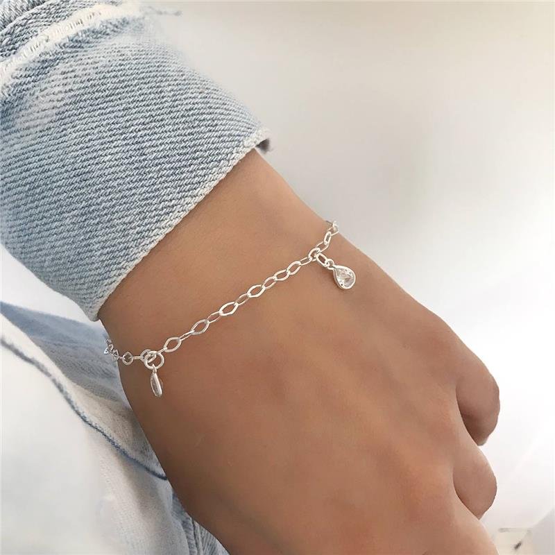 PULSEIRA PRATA 925 PEDRAS GOTA