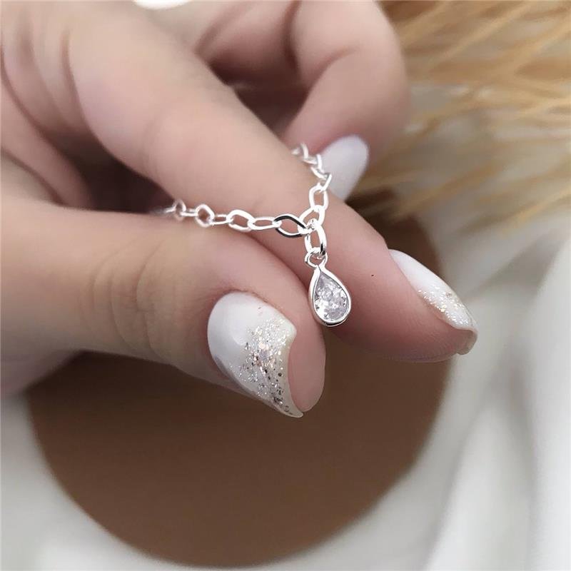 PULSEIRA PRATA 925 PEDRAS GOTA