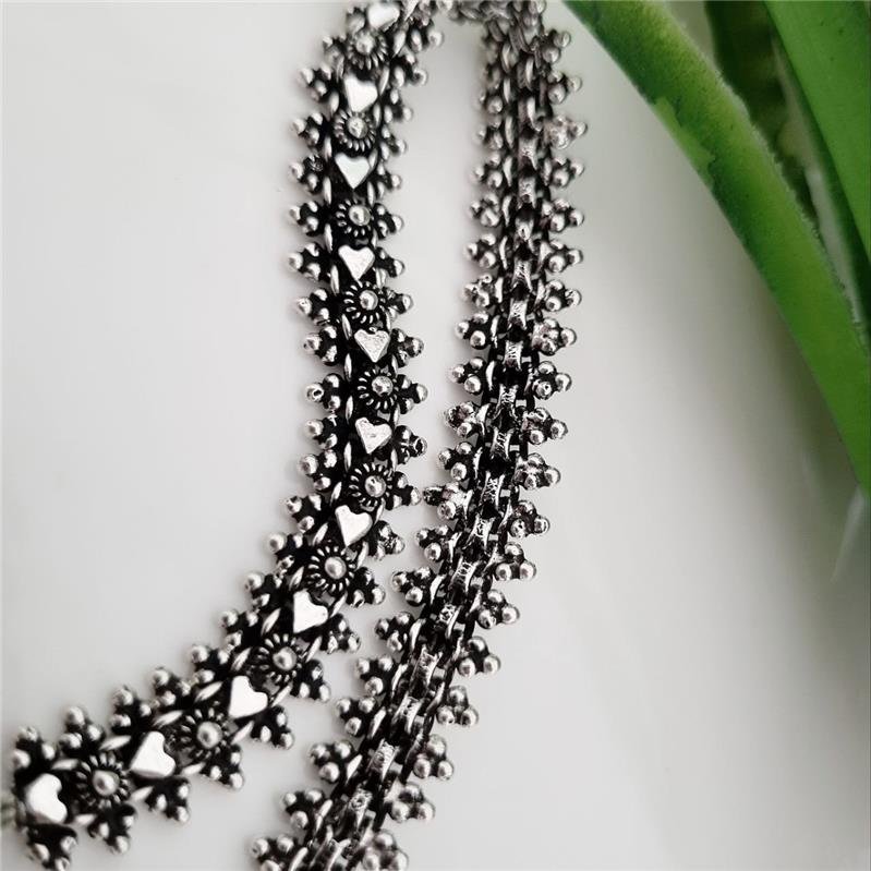 PULSEIRA PRATA 925 PEKUN CORAÇÕES LATERAL BOLINHAS