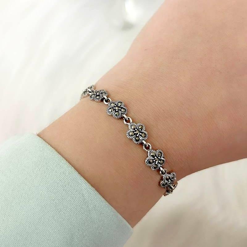 PULSEIRA PRATA 925 PEKUN FLORES