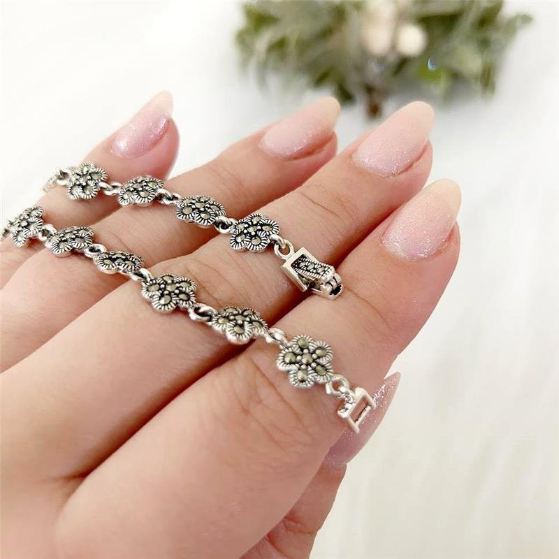 PULSEIRA PRATA 925 PEKUN FLORES