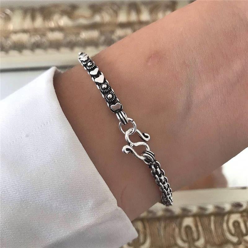 PULSEIRA PRATA 925 PEKUN FLORZINHA COM VARIAÇÕES