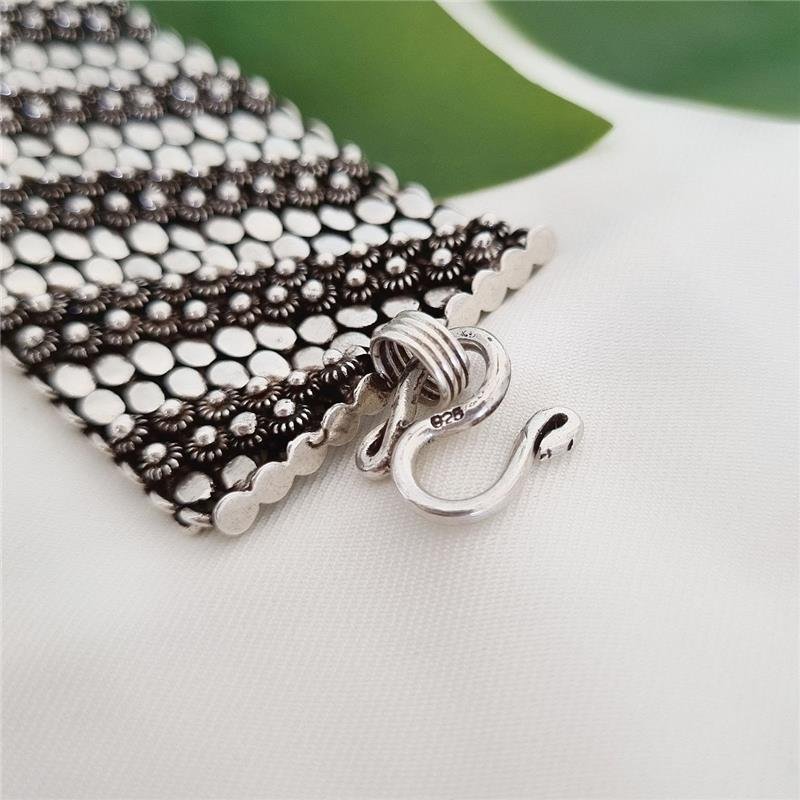 PULSEIRA PRATA 925 PEKUN LARGA ZIG ZAG