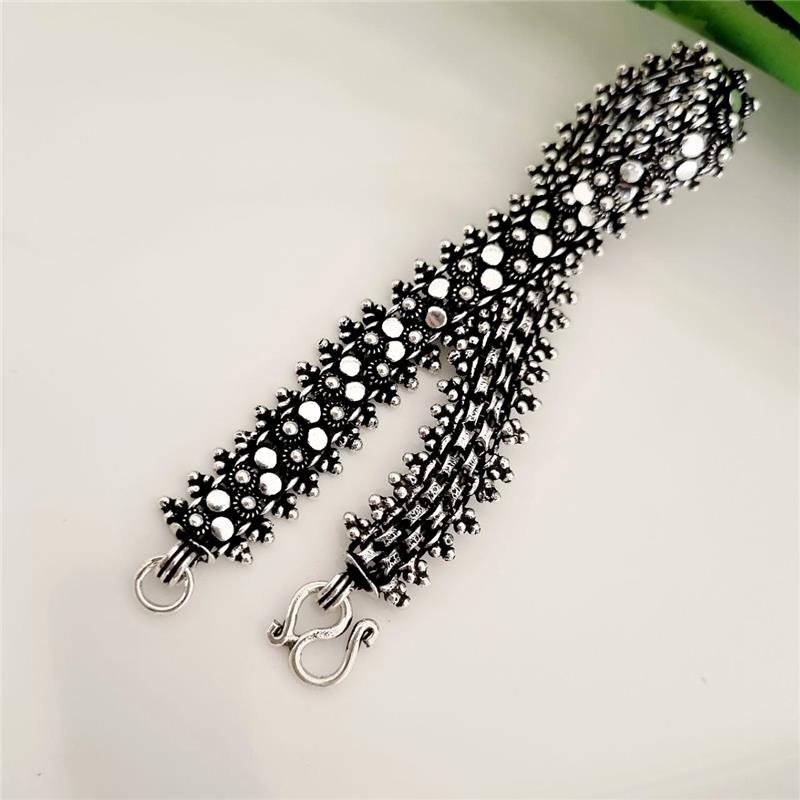 PULSEIRA PRATA 925 PEKUN LINHA DUPLA CÍRCULOS