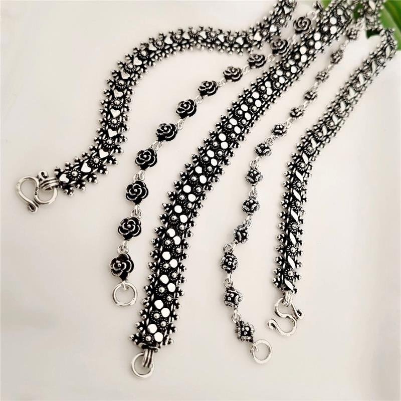 PULSEIRA PRATA 925 PEKUN LINHA DUPLA CÍRCULOS