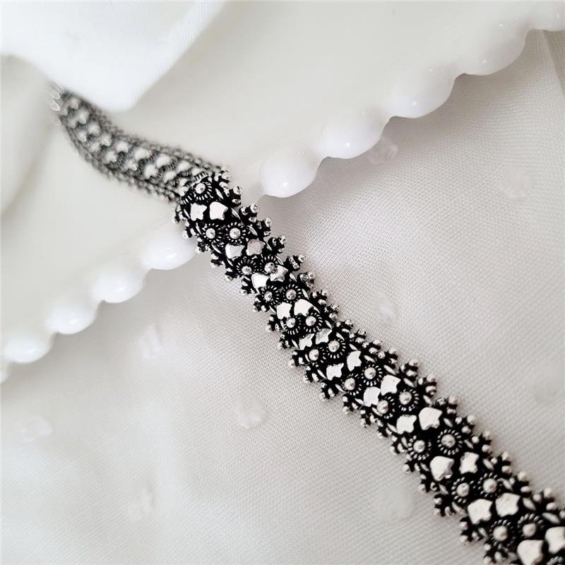 PULSEIRA PRATA 925 PEKUN LINHA DUPLA TULIPAS