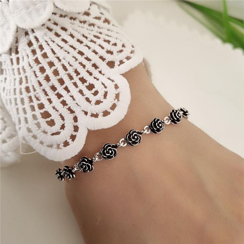 PULSEIRA PRATA 925 PEKUN ROSAS GRANDE