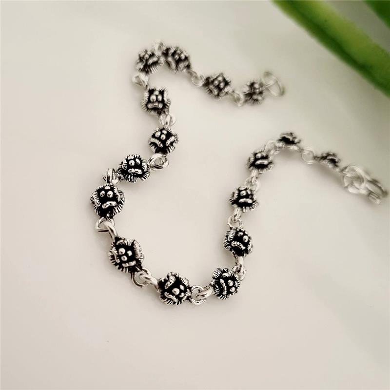 PULSEIRA PRATA 925 PEKUN ROSAS PEQUENAS