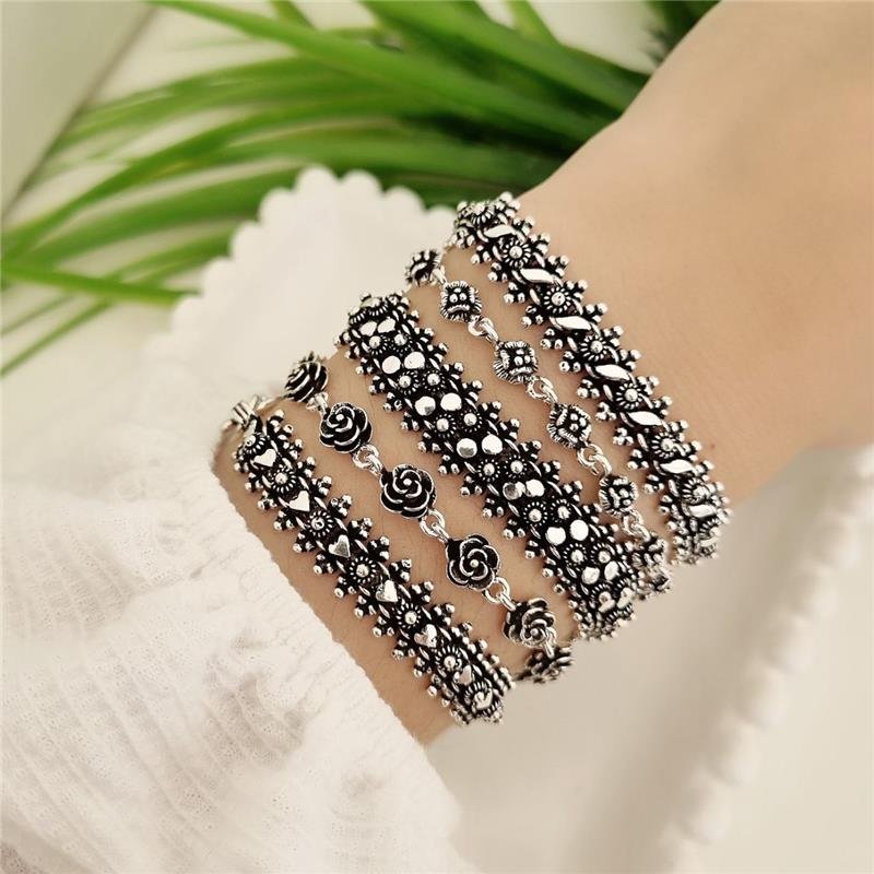 PULSEIRA PRATA 925 PEKUN ROSAS PEQUENAS