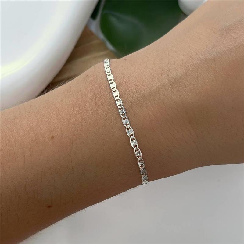PULSEIRA PRATA 925 PIASTRINE 2MM