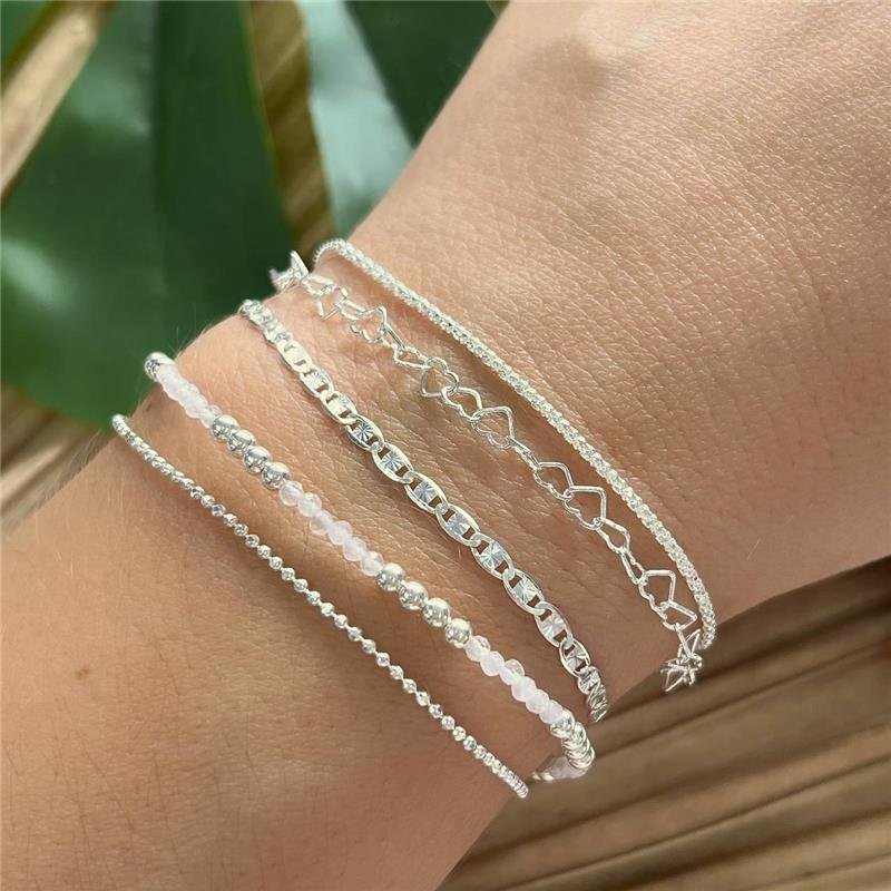 PULSEIRA PRATA 925 PIASTRINE 2MM