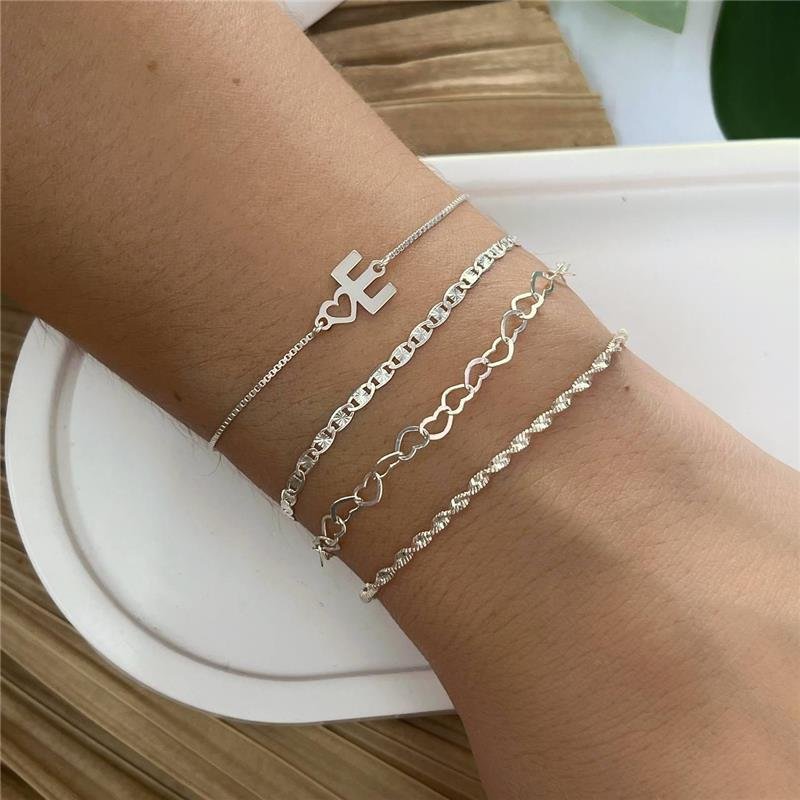 PULSEIRA PRATA 925 PIASTRINE 2MM