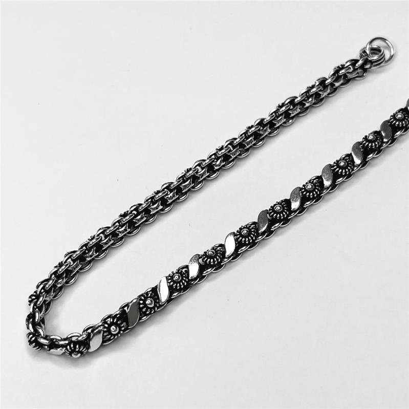 PULSEIRA PRATA 925 PIKUN DETALHES FLORZINHAS