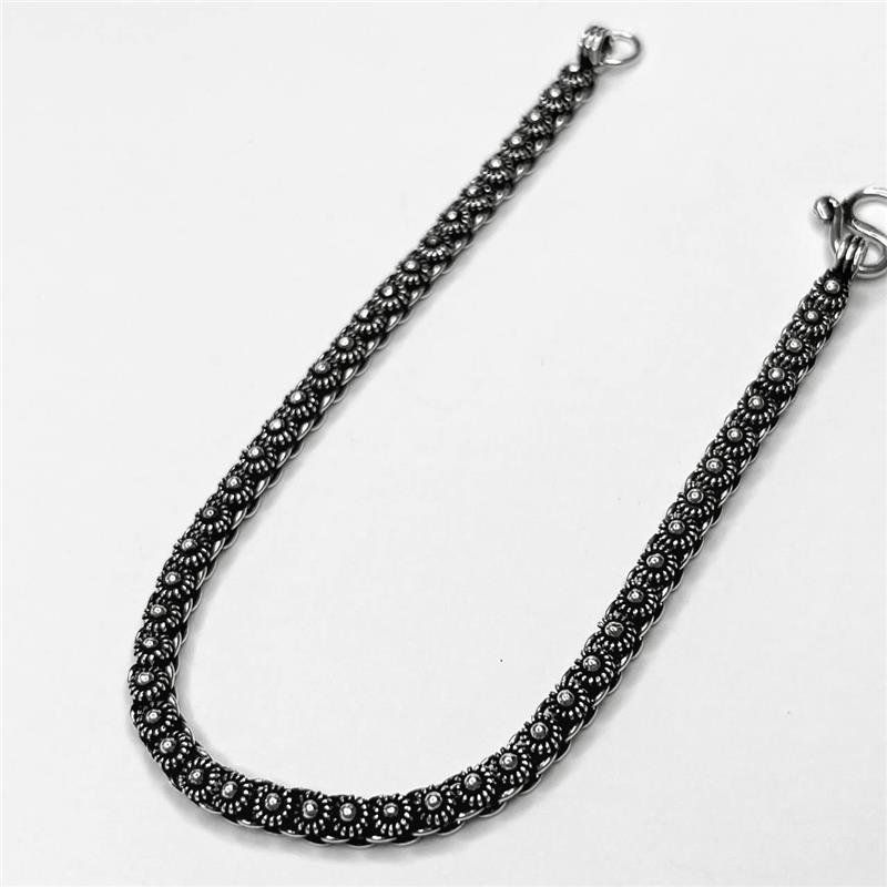 PULSEIRA PRATA 925 PIKUN FLORES
