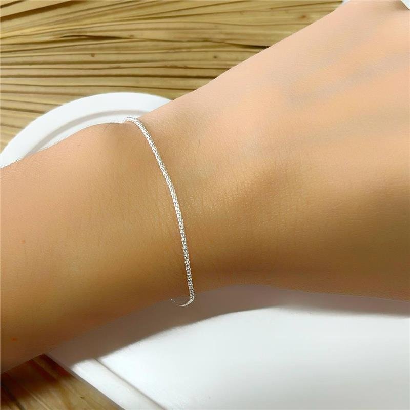 PULSEIRA PRATA 925 PIPOCA 19 CM