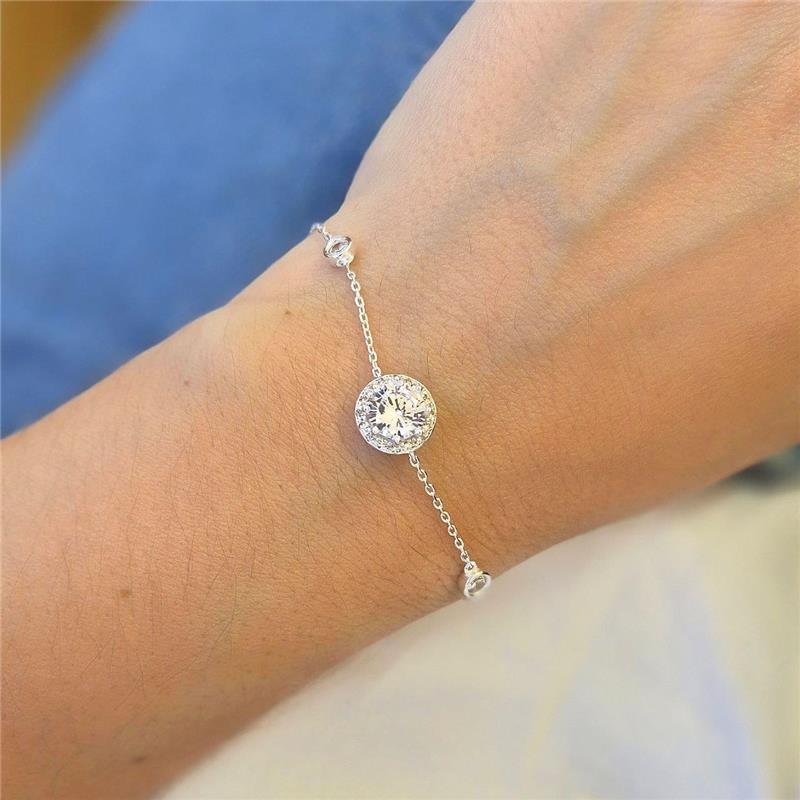 PULSEIRA PRATA 925 PONTO LUZ CRAVEJADO