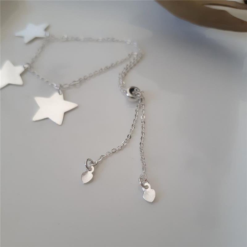 PULSEIRA PRATA 925 REGULÁVEL ESTRELAS