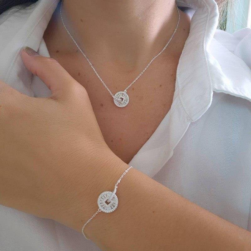 PULSEIRA PRATA 925 RODA CRAVEJADA