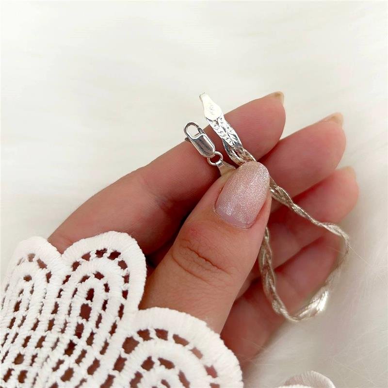 PULSEIRA PRATA 925 TRANÇADA 3 FIOS 