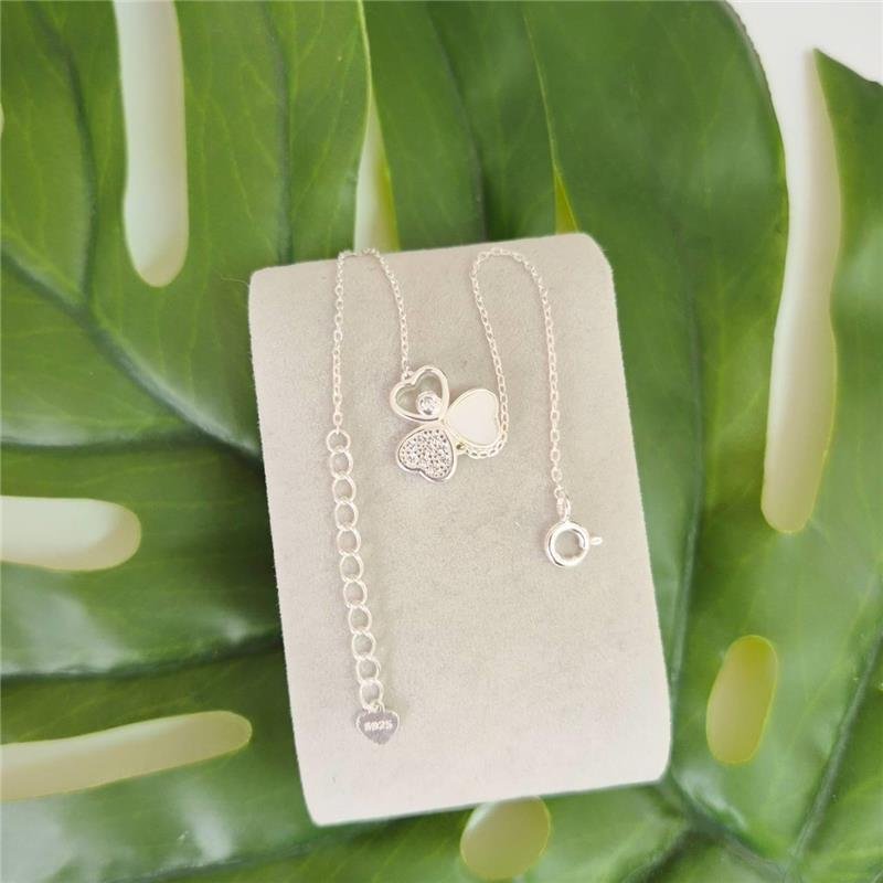 PULSEIRA PRATA 925 TREVO COM ZIRCÔNIA E MADREPÉROLA