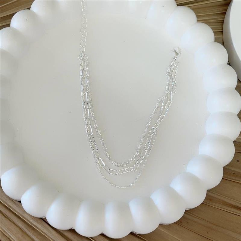 PULSEIRA PRATA 925 TRIPLA CORRENTES VARIADAS