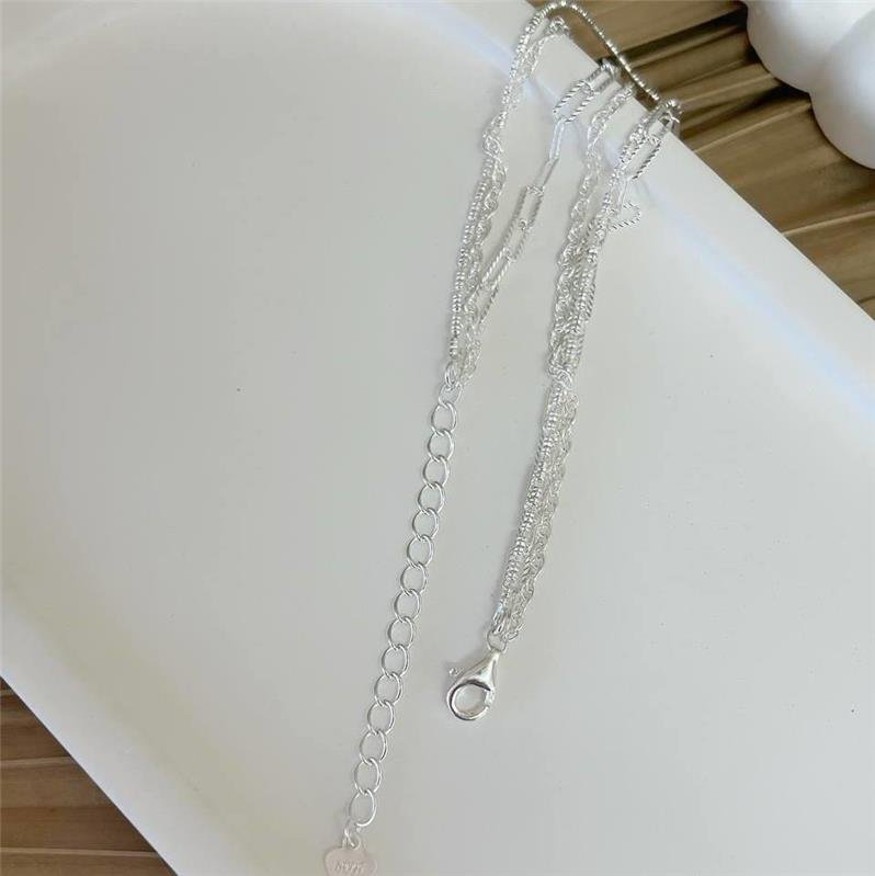 PULSEIRA PRATA 925 TRIPLA CORRENTES VARIADAS