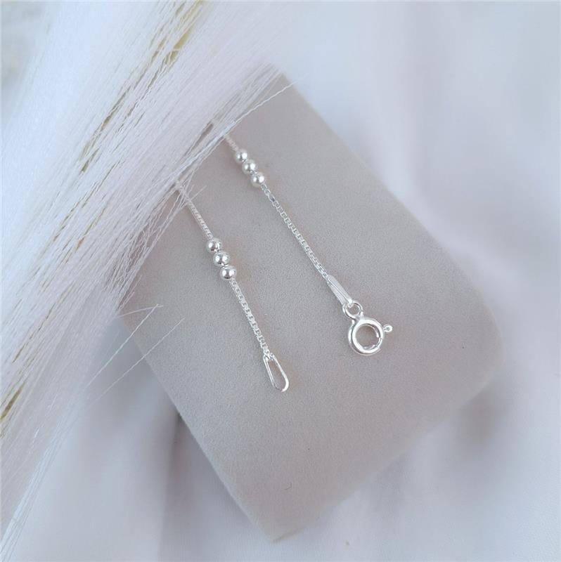 PULSEIRA PRATA 925 VENEZIANA 3 BOLINHAS