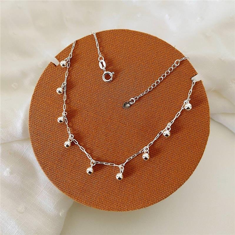 TORNOZELEIRA PRATA 925 BOLINHAS PENDURADAS