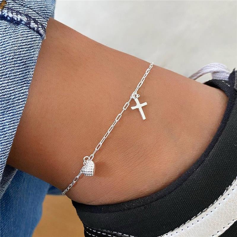 TORNOZELEIRA PRATA 925 RELIGIOSA