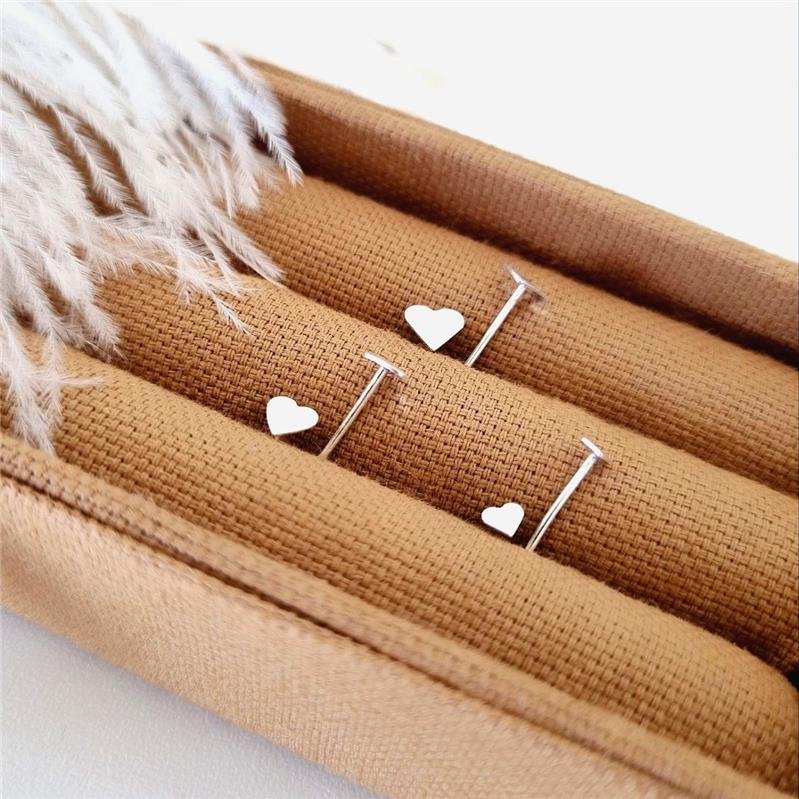 TRIO BRINCO PRATA 925 CORAÇÕES LISOS