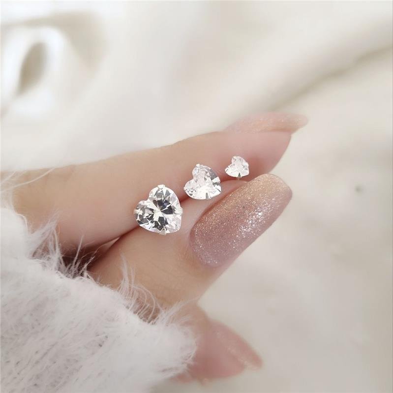 TRIO BRINCO PRATA 925 PONTO LUZ CORAÇÃO