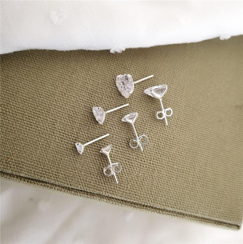 TRIO BRINCO PRATA 925 PONTO LUZ CORAÇÃO